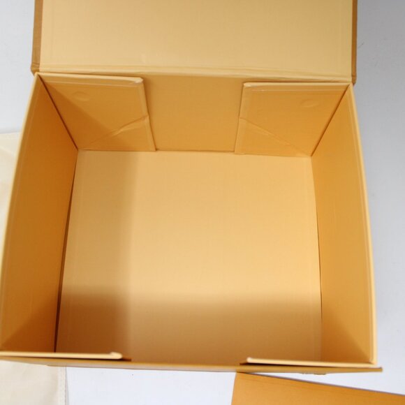 Empty Louis Vuitton Box, Dust Bag, Paperwork Orange 8x9x5 Giftbox Authentic - Picture 9 of 15